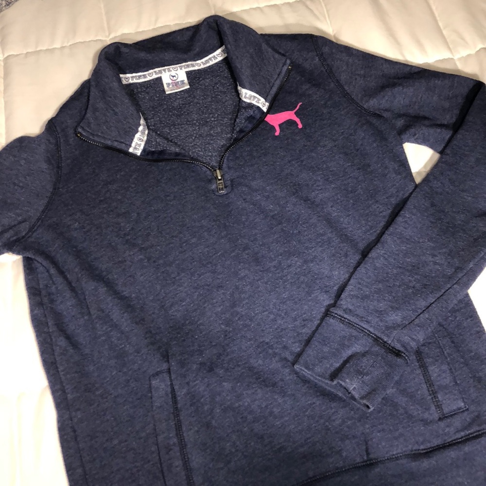 PINK Navy and Pink Sweatshirt